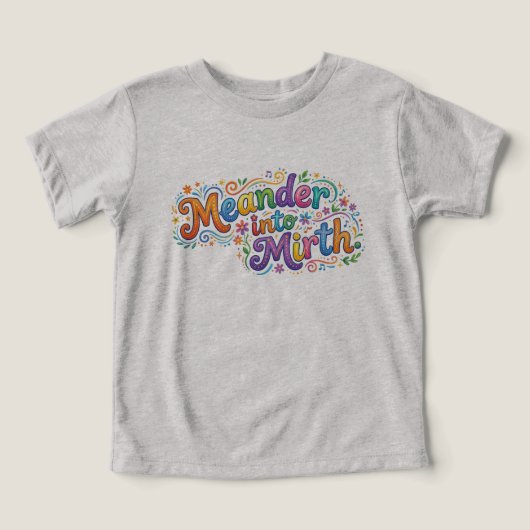 陽気な蛇のTシャツデザイン「Meander into Mirth」 (デザイン正面)