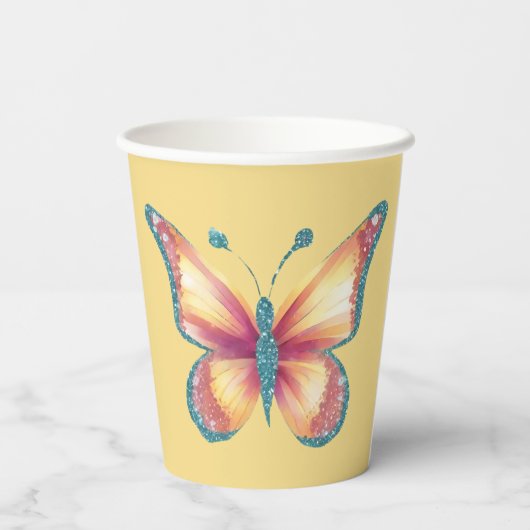 陽気な蝶 紙コップ (裏面)