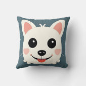 陽気な表情で愛らしい漫画の犬 クッション (裏面)