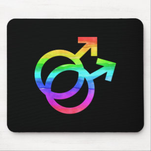 陽気な記号LGBTのプライドのゲイの男性のギフト マウスパッド