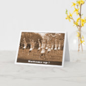 陽気な誕生日は底を付けます カード (黄色い花)