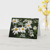 陽気な誕生日デイジーカード カード (黄色い花)