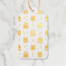 陽気な誕生日パターン ギフトタグ