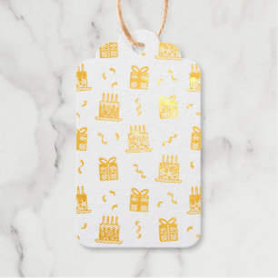 陽気な誕生日パターン ギフトタグ