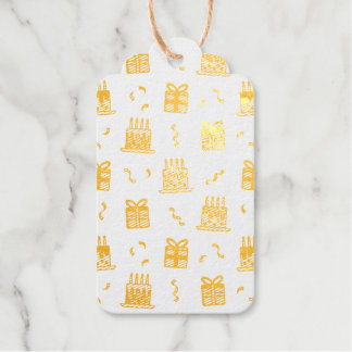 陽気な誕生日パターン ギフトタグ