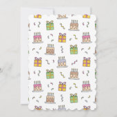 陽気な誕生日パターン 招待状 (裏面)