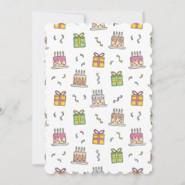 陽気な誕生日パターン 招待状