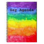 陽気な議題の虹の洗浄ノート ノートブック (正面)