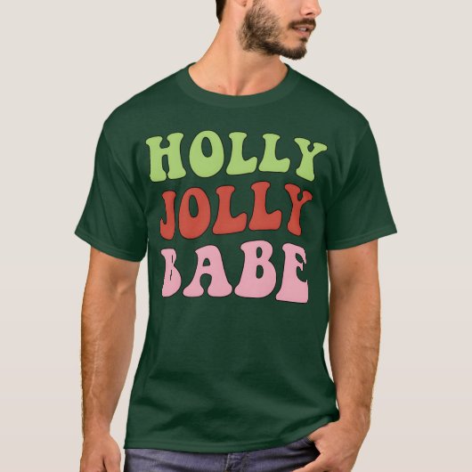 陽気な赤ちゃん 面白い クリスマスのお祭り服 女の子 Tシャツ (正面)