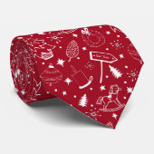陽気な赤と白のクリスマスネックタイ ネクタイ (ロール)