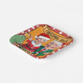 陽気な赤と金ゴールドの風刺夫婦 ペーパープレート (傾斜あり)