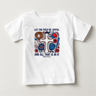 陽気な野球の可憐な女性PNG ベビーTシャツ
