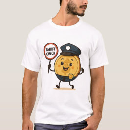 陽気な金ゴールド漫画ドルコイン関税小切手 Tシャツ