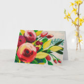 陽気な開花 カード (黄色い花)