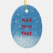 陽気な雪だるまのオーナメント セラミックオーナメント (裏面)