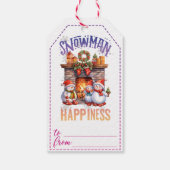 陽気な雪だるまギフトラベルfor休日 ギフトタグ (裏面)