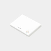 陽気な雪だるま名前をカスタムするウィンターホリデー ポストイット (アングル)