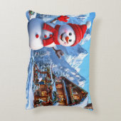 陽気な雪だるま アクセントクッション (裏面(縦))