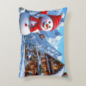 陽気な雪だるま アクセントクッション (正面(垂直))