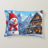 陽気な雪だるま アクセントクッション (裏面)