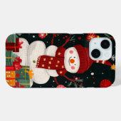 陽気な雪だるま クリスマスの祝祭 Case-Mate iPhoneケース (裏面 (横))