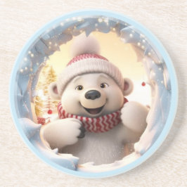 陽気な雪だるま コースター