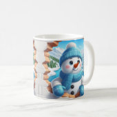 陽気な雪だるま コーヒーマグカップ (正面右)