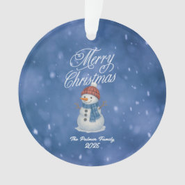 陽気な雪だるま メリークリスマス オーナメント
