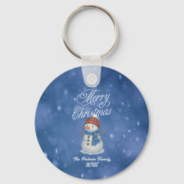 陽気な雪だるま メリークリスマス キーホルダー