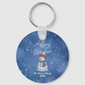 陽気な雪だるま メリークリスマス キーホルダー (裏面)