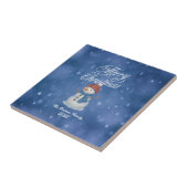 陽気な雪だるま メリークリスマス タイル (側面)