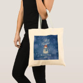陽気な雪だるま メリークリスマス トートバッグ (正面(商品))