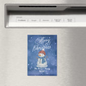 陽気な雪だるま メリークリスマス マグネット (インサイチュ (食洗機))