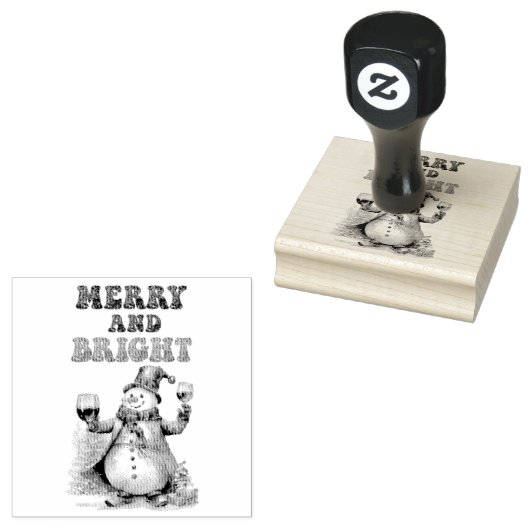陽気な雪だるま ラバースタンプ (押印)