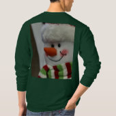 陽気な雪だるま Tシャツ (裏面)
