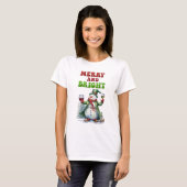 陽気な雪だるま Tシャツ (正面フル)