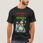 陽気な雪だるま Tシャツ (正面)