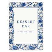 陽気な青い花のふち飾り テーブルナンバー (裏面)