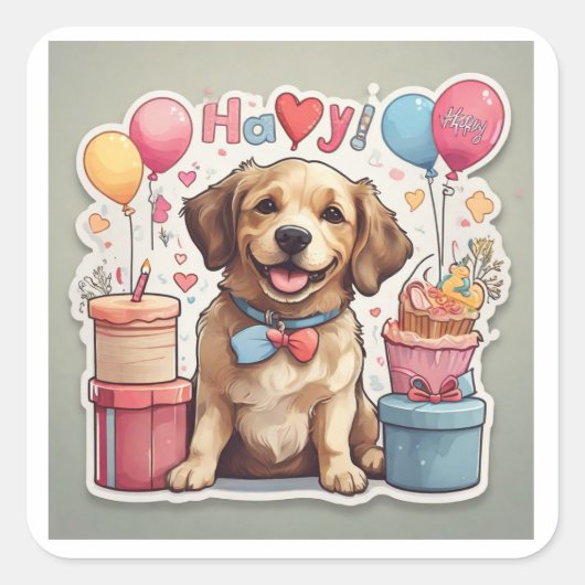 陽気な願い スクエアシール (正面)