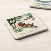 陽気な馬と馬車のクリスマス コースター (左側)