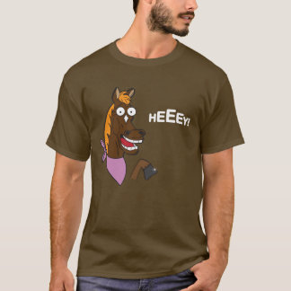 陽気な馬(白い文字) Tシャツ