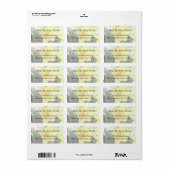 陽気な黄色の水仙 ラベル (フルシート)