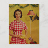 陽気な1950年代のクリスマスレディのポストカード ポストカード (正面)