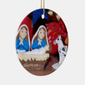 陽気な/レズビアンの出生: 2味方されたクリスマスのオーナメント セラミックオーナメント (右)