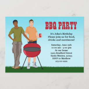 陽気なBBQのパーティの招待状 招待状
