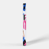 陽気なDJ、トロピカルビーチの模様 iPhoneケース (右側面)
