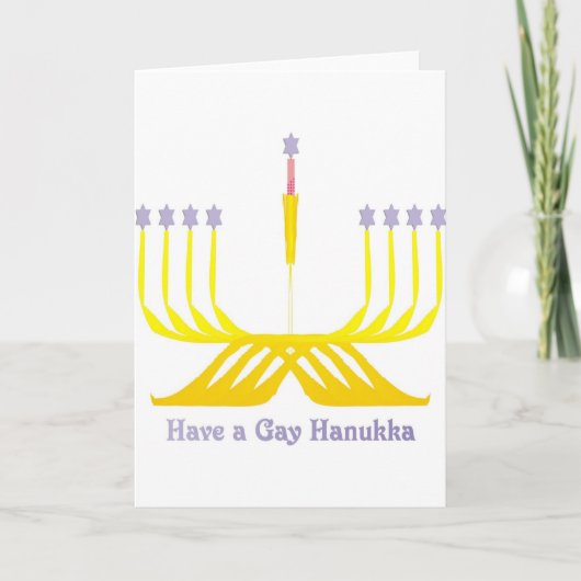 陽気なHanukkaの挨拶状を持って下さい シーズンカード (正面)