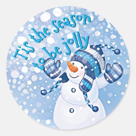 陽気なTisシーズンは引用文すてき文字 ラウンドシール (正面)