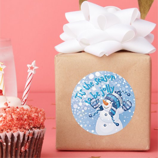 陽気なTisシーズンは引用文すてき文字 ラウンドシール (パーティー)