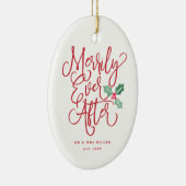 陽気にその後ずっと新婚者の休日を結婚すること セラミックオーナメント (右)